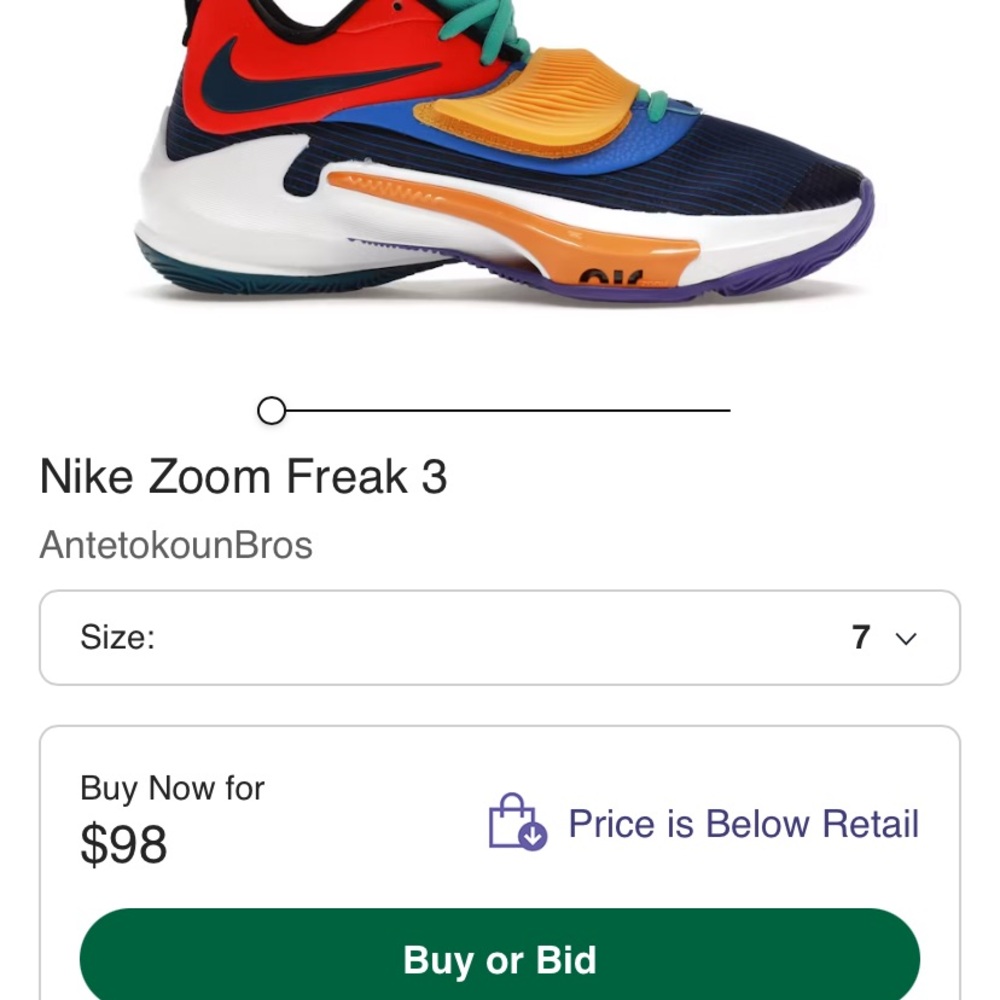 Nike Zoom Freak 3 Multicolor Sneakers